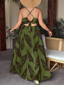 Conjunto com top e saia com fenda Regiane