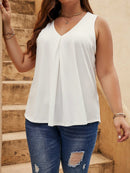 Blusa casual solta sem mangas Leap