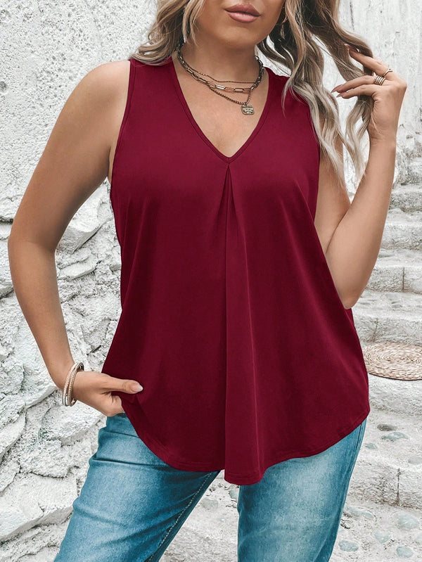 Blusa casual solta sem mangas Leap