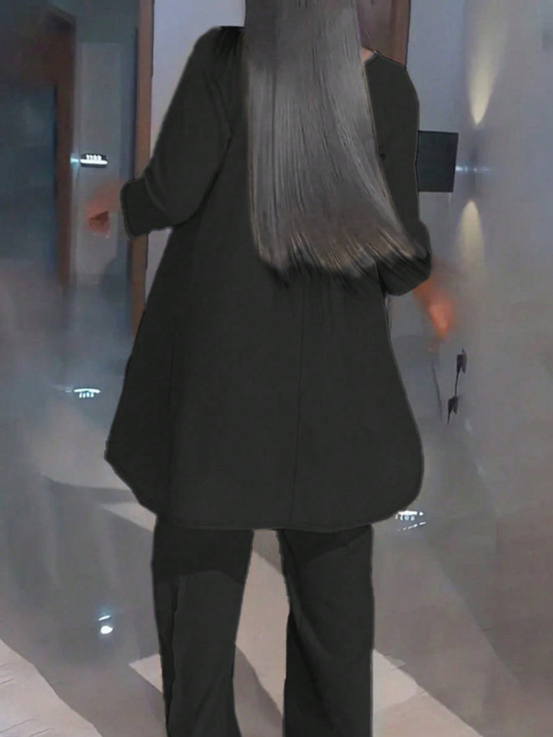 Conjunto Elegante Assimétrico Rubi