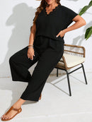 Conjunto de blusa feminina manga morcego e calça Sinaí Plus Size