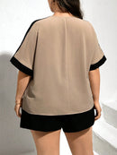 Conjunto Shorts e Camisa Casual Liny