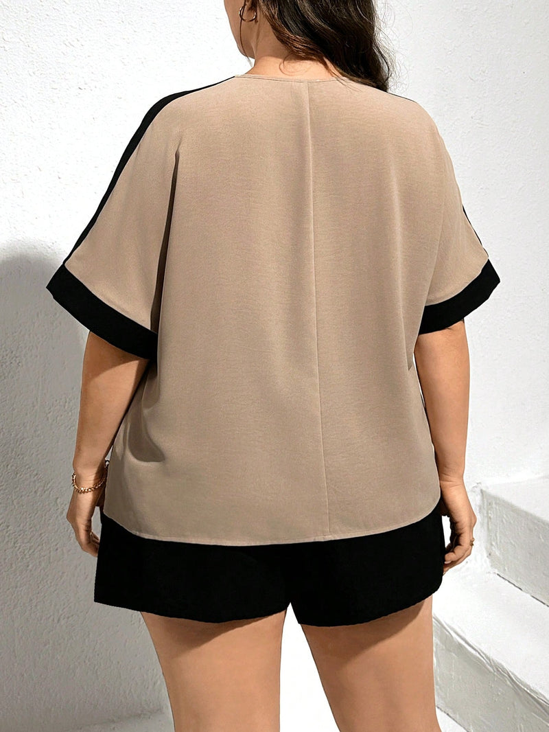 Conjunto Shorts e Camisa Casual Liny