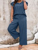 Conjunto blusa manga curta e calça Joannys