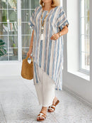 Conjunto com blusa estampada assimétrica Flavia