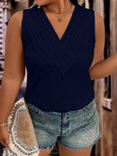 Blusa sem manga e gola V Talita