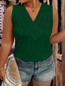 Blusa sem manga e gola V Talita