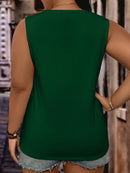 Blusa sem manga e gola V Talita