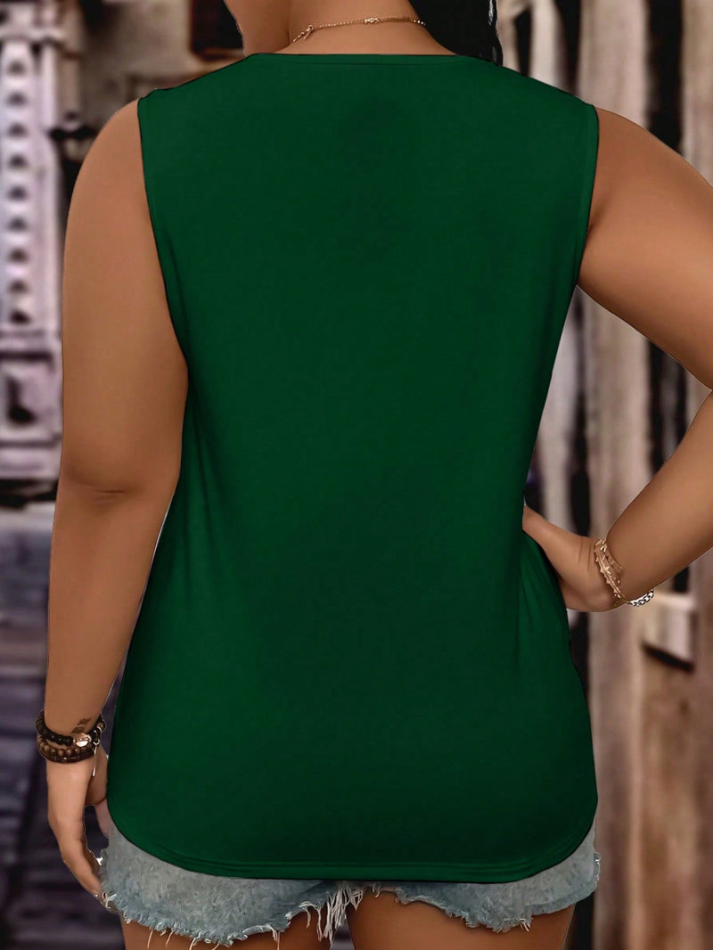 Blusa sem manga e gola V Talita