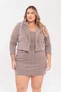 Blazer Feminino Stella Tweed Plus Size