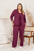 Blazer Plus Size Alfaiataria Stel Cereja