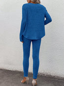 Conjunto Feminino canelado de calça e manga comprida  Beatriz