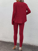 Conjunto Feminino canelado de calça e manga comprida  Beatriz