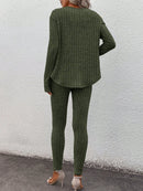 Conjunto Feminino canelado de calça e manga comprida  Beatriz