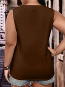 Blusa sem manga e gola V Talita