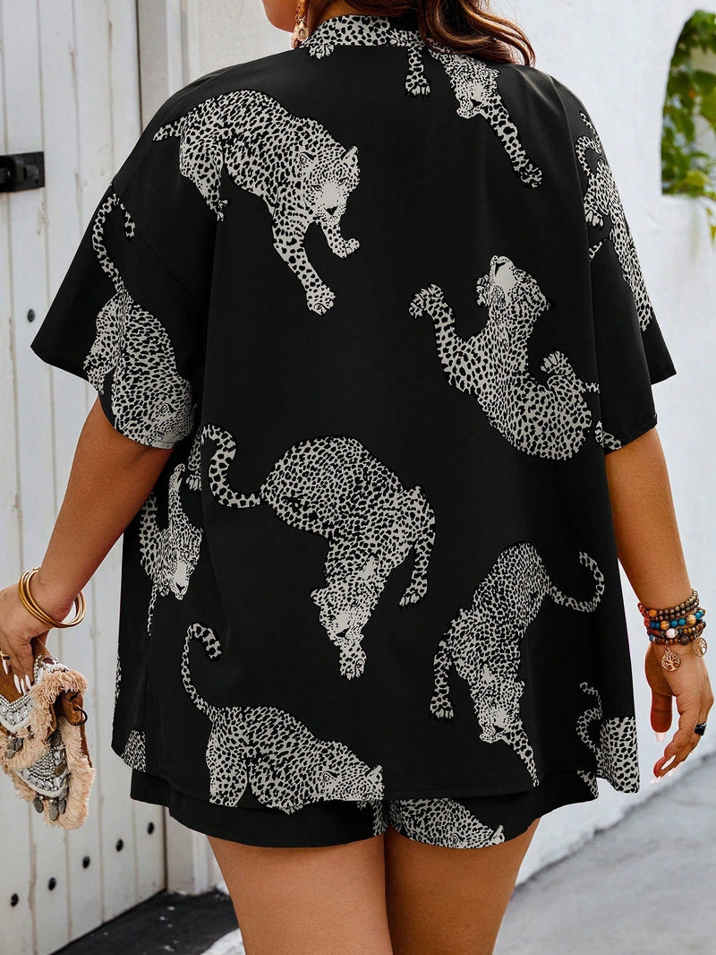 Conjunto Vanessa Estampa de Onça