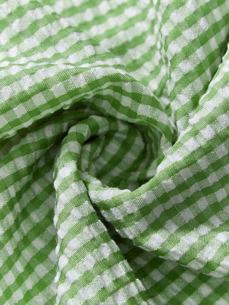 Conjunto Blusa de Manga Curta Xadrez e Short Mily