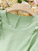 Conjunto Blusa de Manga Curta Xadrez e Short Mily