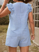 Conjunto Blusa de Manga Curta Xadrez e Short Mily