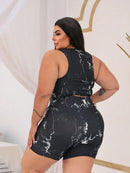 Conjunto Academia Fitness Tye-die Plus Size