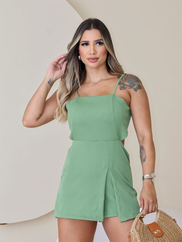 Macaquinho Short Saia Feminino Alfaiataria