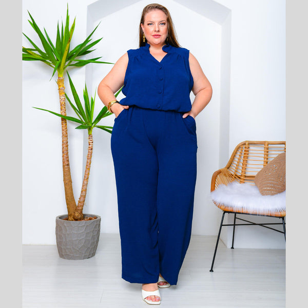 Macacão Elegante Soltinho E Confortável Festa