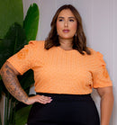 Blusa Feminina Plus Size Bordada Manu Ellas Modas Curta