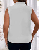 Blusa Manu Ellas Modas Plus Size Decote Cruzada Feminina