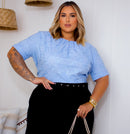 Blusa Feminina Social Bordada Plus Size Manu Ellas