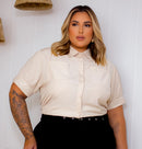 Camisa Feminina Plus Size Manu Ellas Com Laise Renda