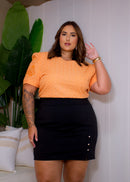 Blusa Feminina Plus Size Bordada Manu Ellas Modas Curta