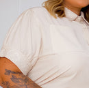 Camisa Feminina Plus Size Manu Ellas Com Laise Renda