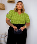 Blusa Feminina Bordada Plus Size Manu Ellas Modas