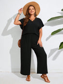 Conjunto de blusa feminina manga morcego e calça Sinaí Plus Size