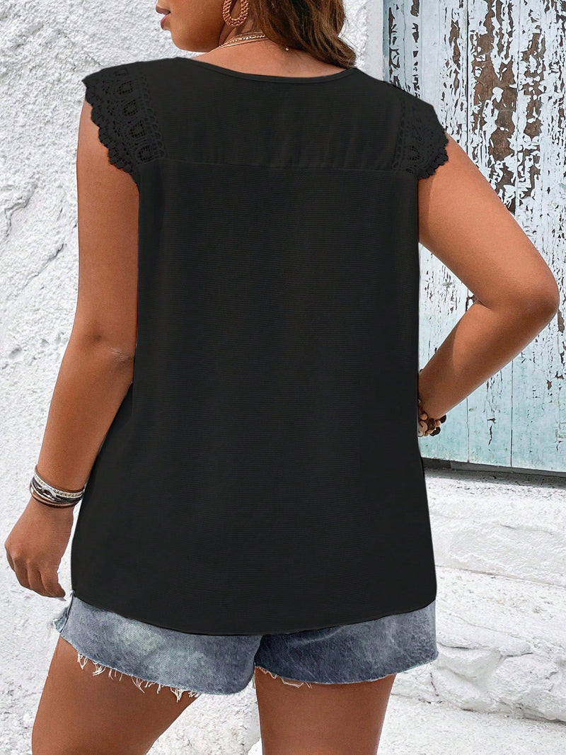 Blusa Feminina sem manga bordada Melissa