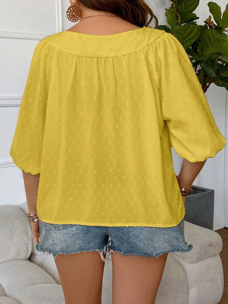 Blusa Feminina com mangas 3/4 Thaís. Plus Size