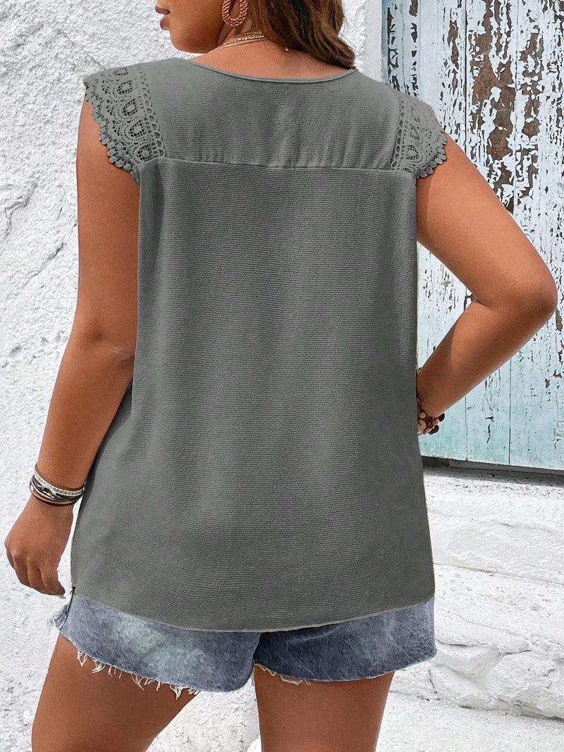 Blusa Feminina sem manga bordada Melissa