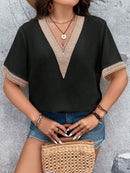 Blusa Feminina Gola em V Suzan Plus Size