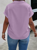 Blusa Manga curta com detalhes Pérola