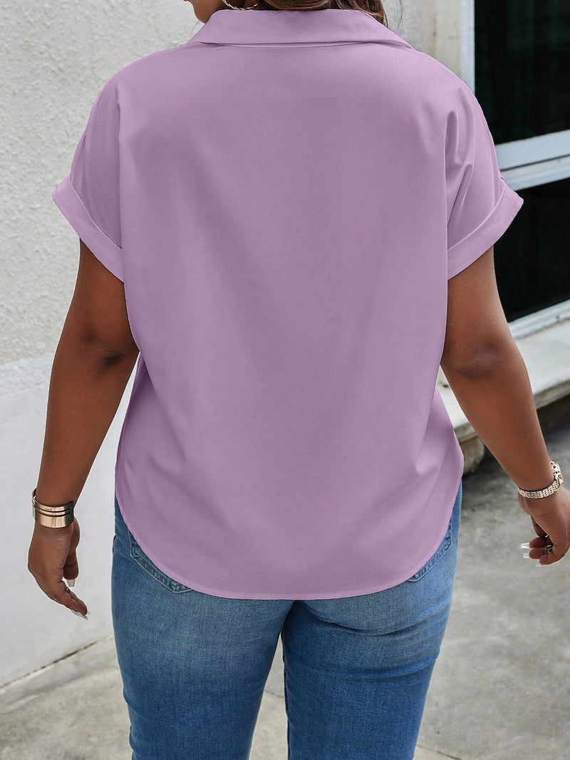 Blusa Manga curta com detalhes Pérola