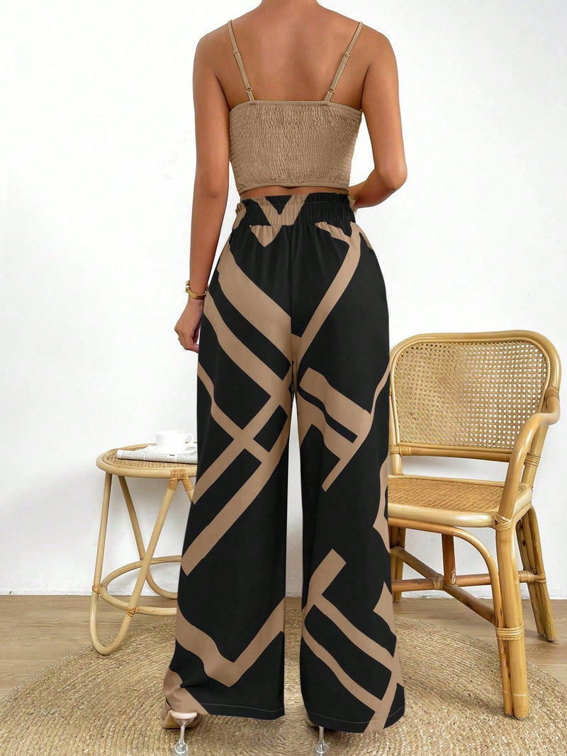 Conjunto Feminino casual  Cintura franzida Divina