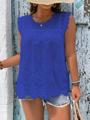 Blusa Feminina sem manga bordada Melissa