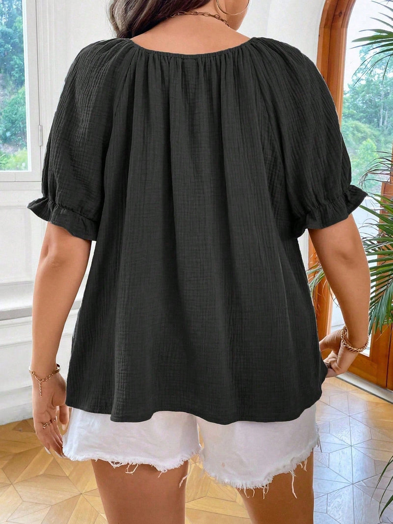 Blusa Feminina Manga Curta Talita Plus Size