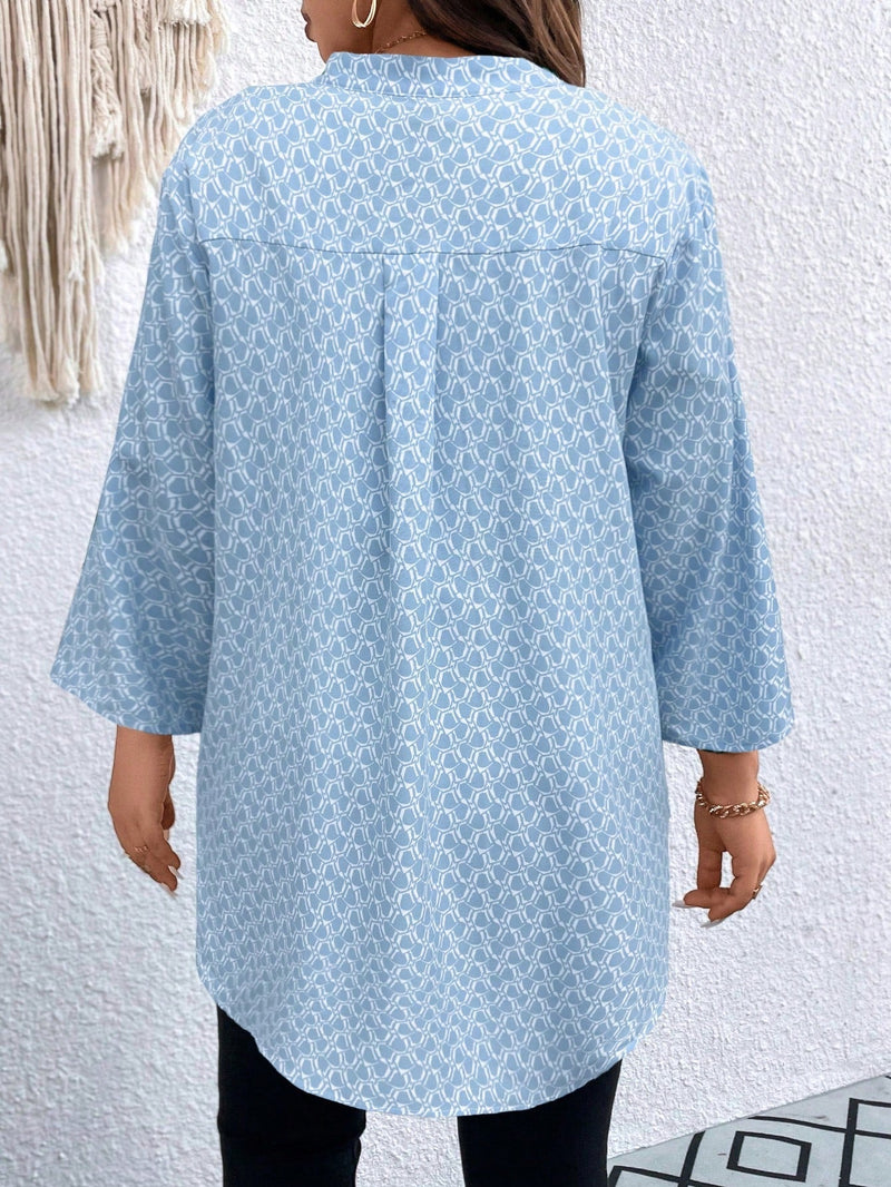 Blusa casual mangas arregaçadas Milca