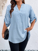 Blusa casual mangas arregaçadas Milca