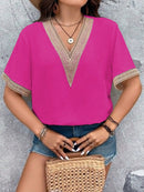 Blusa Feminina Gola em V Suzan Plus Size