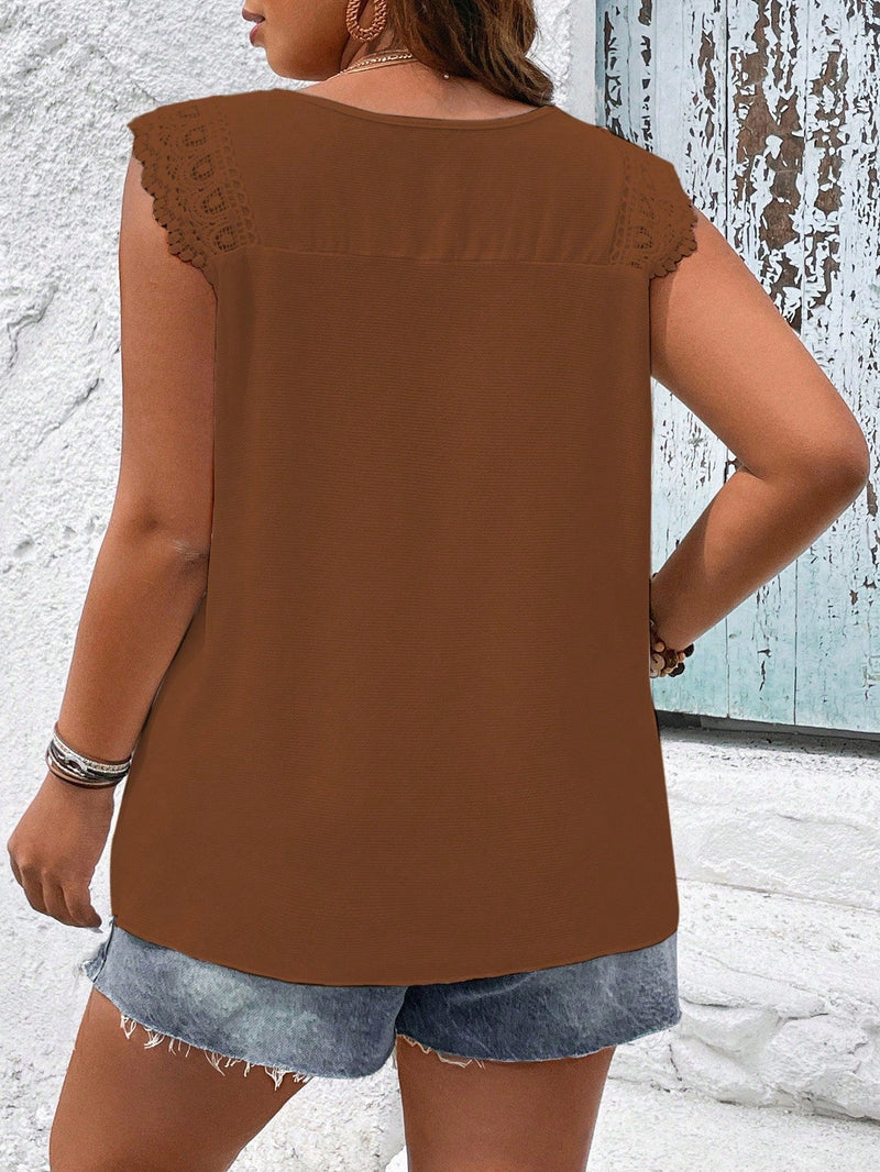 Blusa Feminina sem manga bordada Melissa