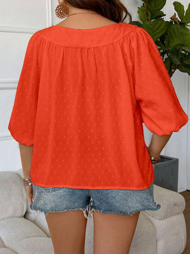 Blusa Feminina com mangas 3/4 Thaís. Plus Size