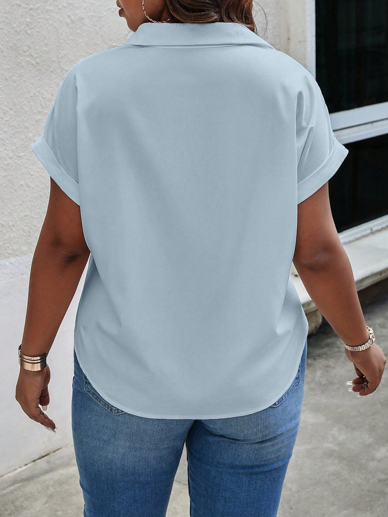 Blusa Manga curta com detalhes Pérola