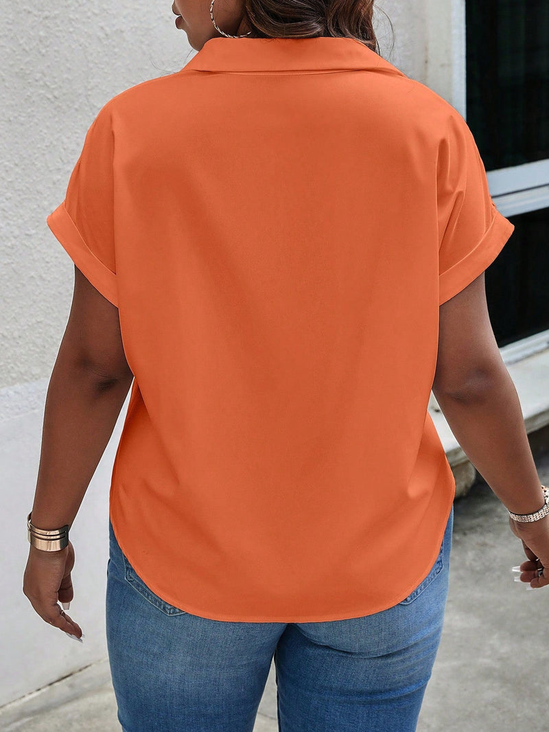 Blusa Manga curta com detalhes Pérola